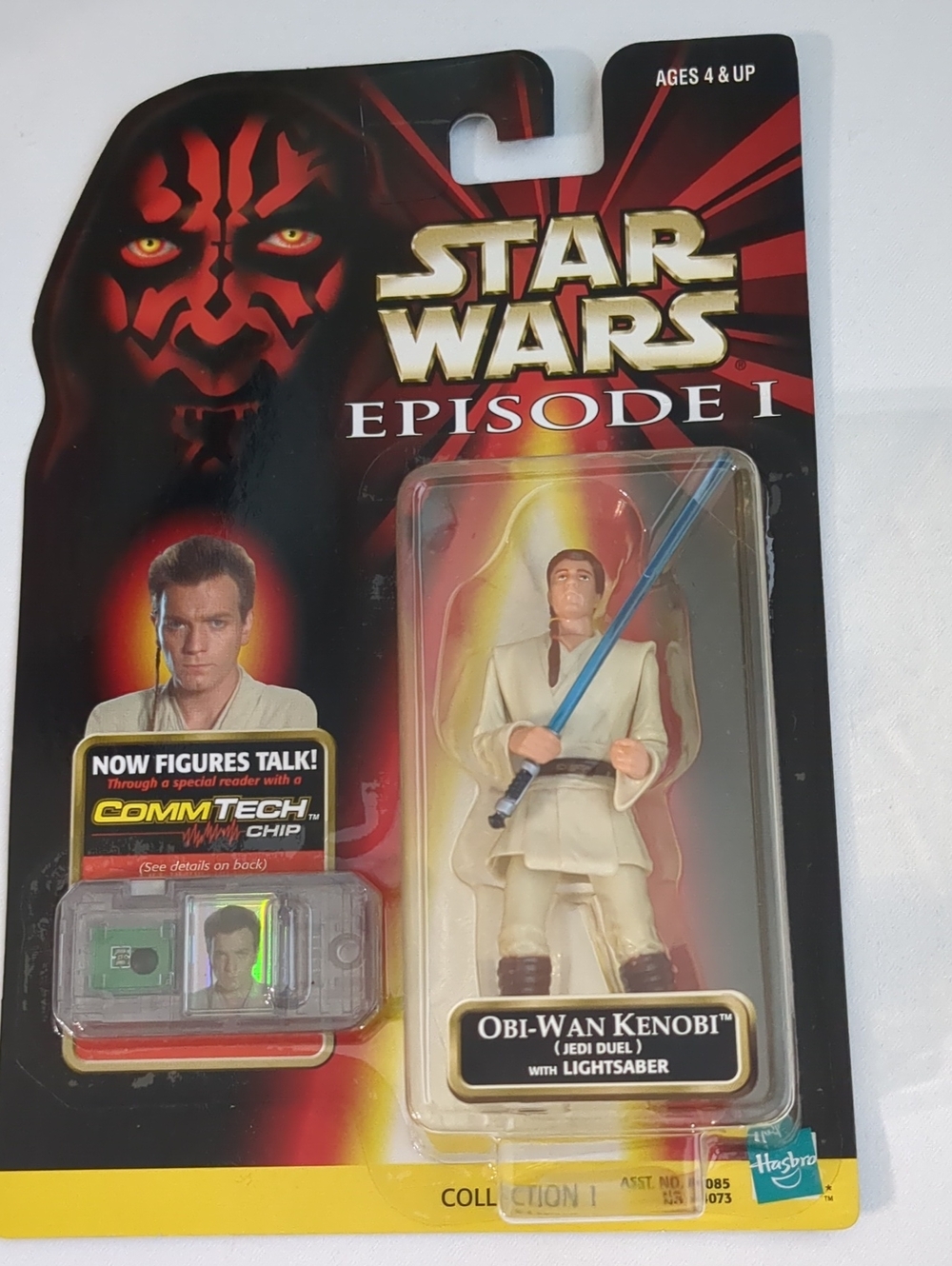Star Wars Obi-Wan Kenobi Jedi With Lightsaber Commtech Chip 1998 Action Figure